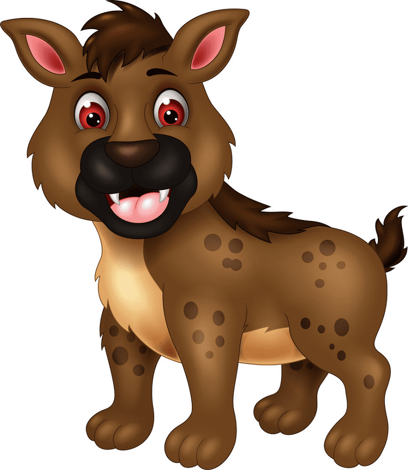 Cute Hyena Clipart Png Download