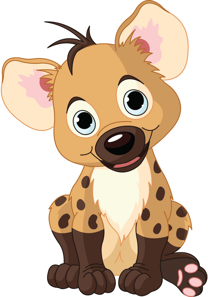 Cute Hyena Clipart