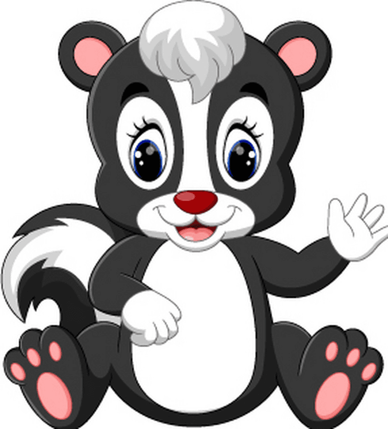 Cute Skunk Clipart For Free