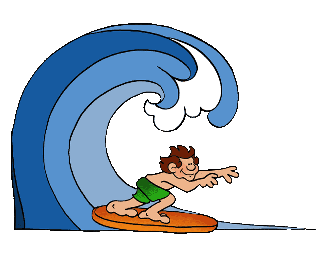 Free Surfing Clipart Image