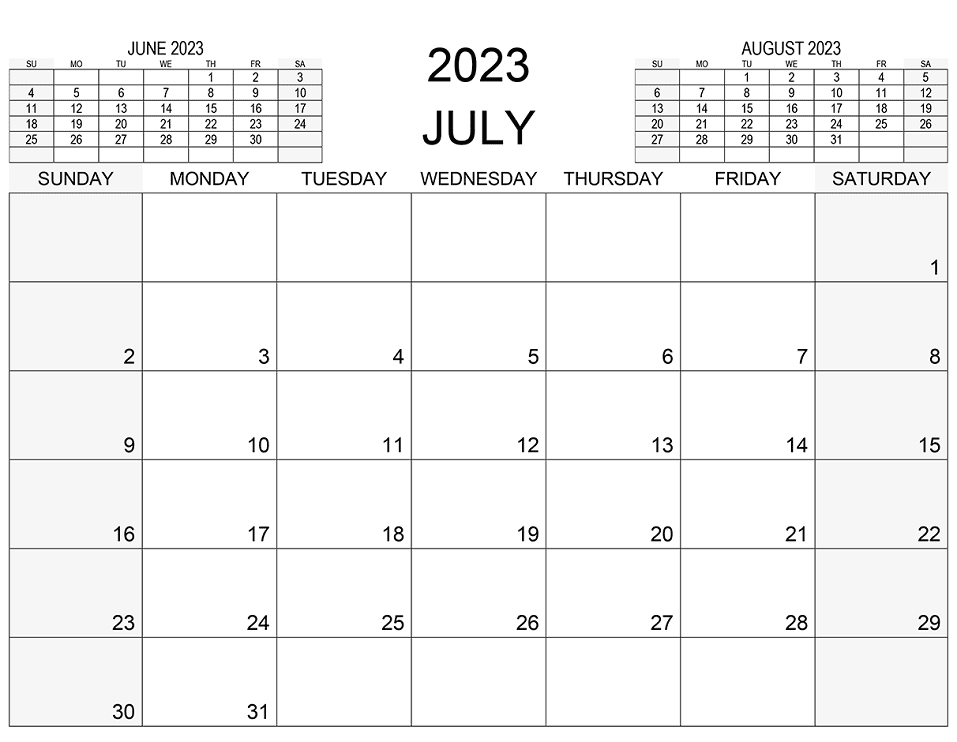 July 2023 Calendar Clipart Png Image