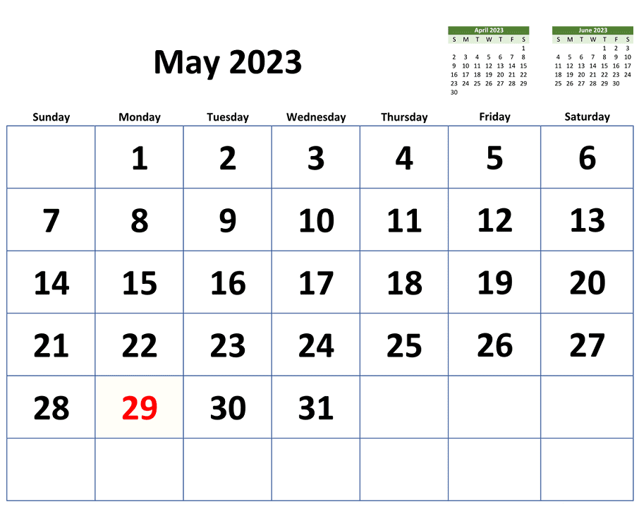 May 2023 Calendar Clipart For Free