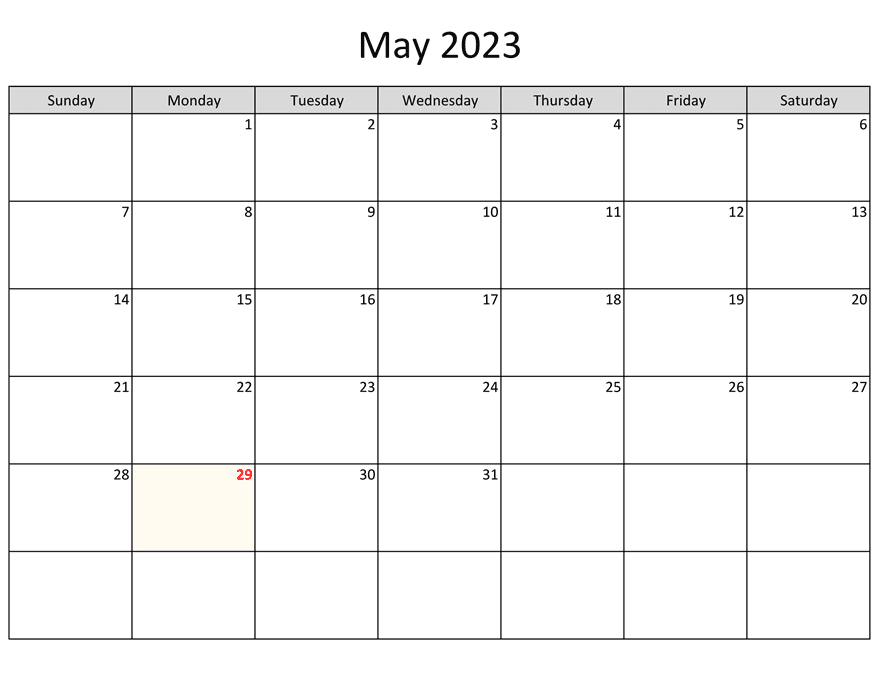 May 2023 Calendar Images