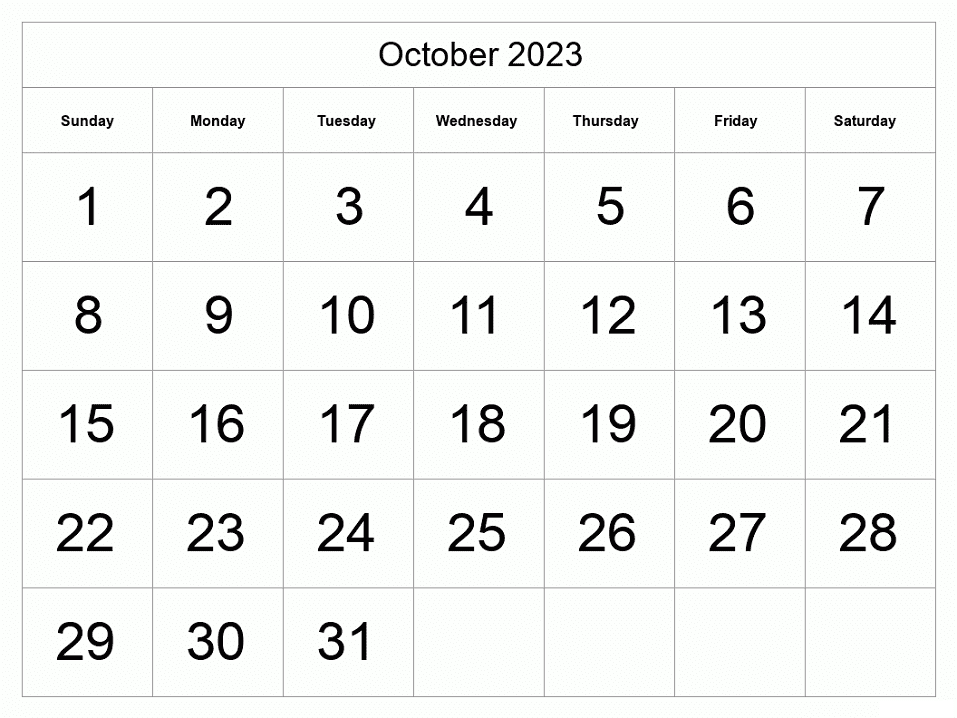 October 2023 Calendar Clipart Picture ClipartLib October 2023 Calendar Clipart Picture ClipartLib