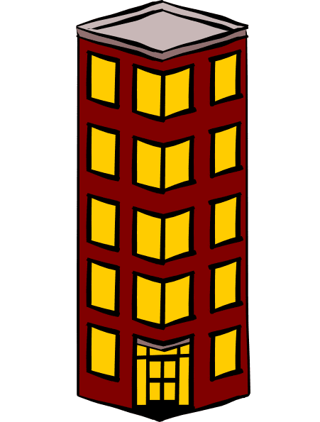 Red Building Clipart