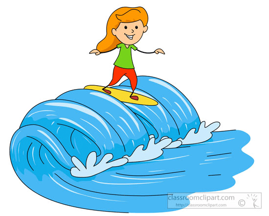 Surfing Clipart 1