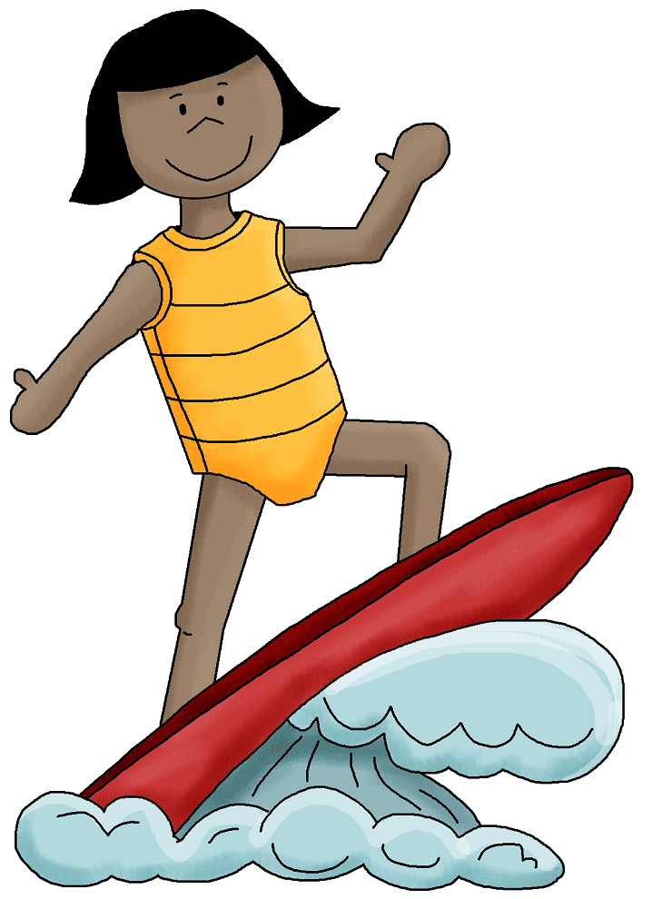 Surfing Clipart 2