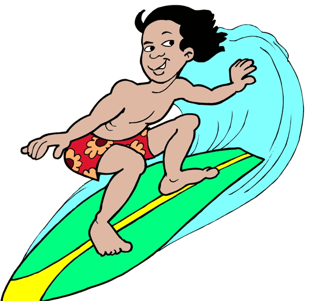 Surfing Clipart 3