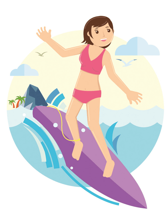 Surfing Clipart Free Picture