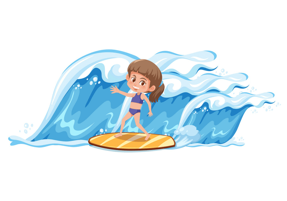 Surfing Clipart Image