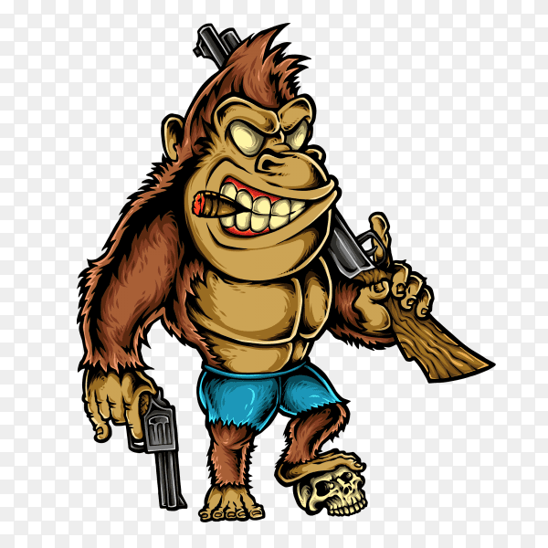 Angry Gorilla Clipart Image