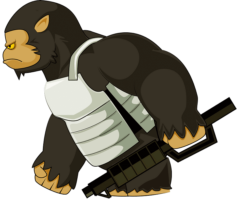 Angry Gorilla Clipart Transparent