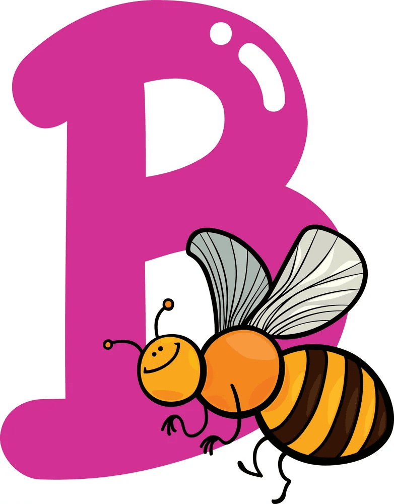 Bee Letter B Clipart