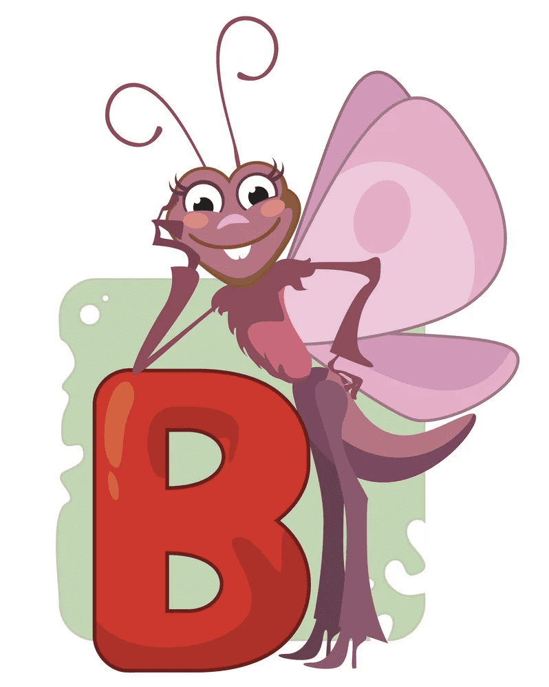 Butterfly Letter B Clipart