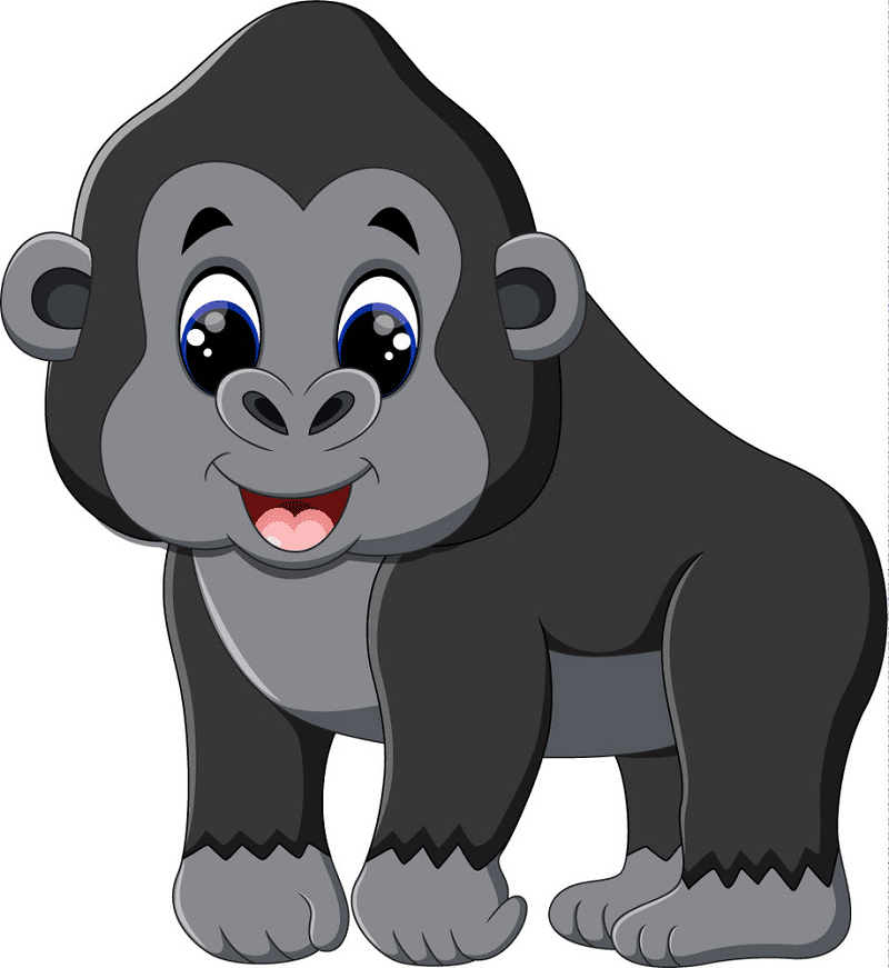Cute Gorilla Clipart For Free