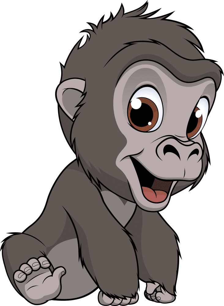 Cute Gorilla Clipart Free