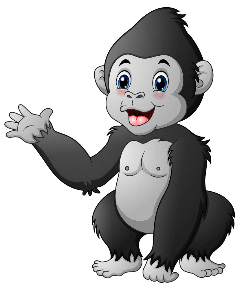 Cute Gorilla Clipart