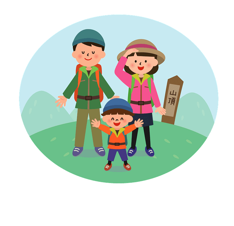 Family Hiking Clipart Transparent