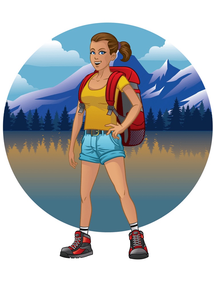 Hiking Girl Clipart