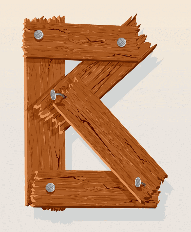 Wooden Letter B Clipart