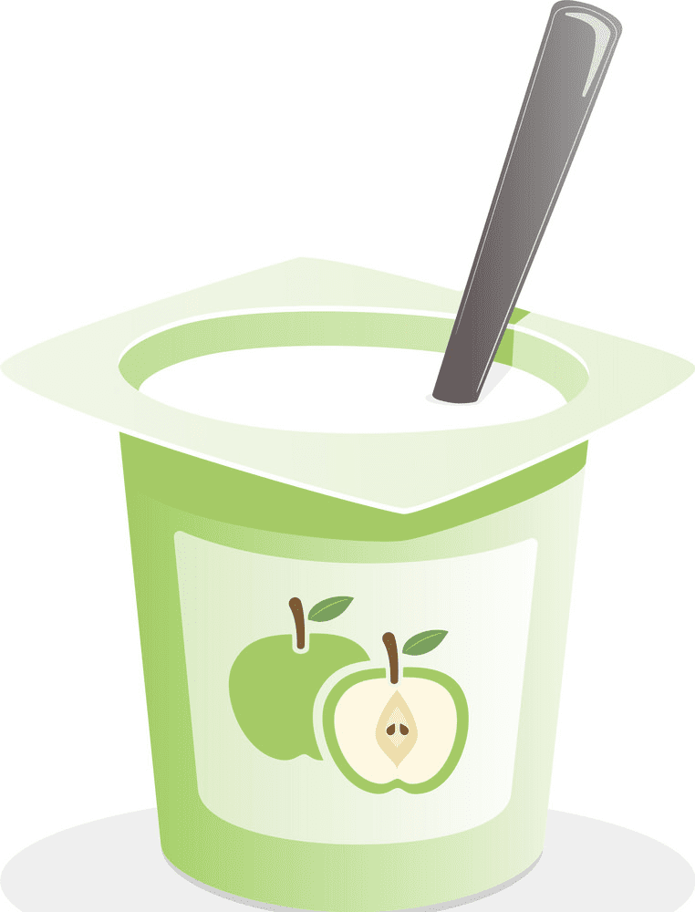 Apple Yogurt Clipart