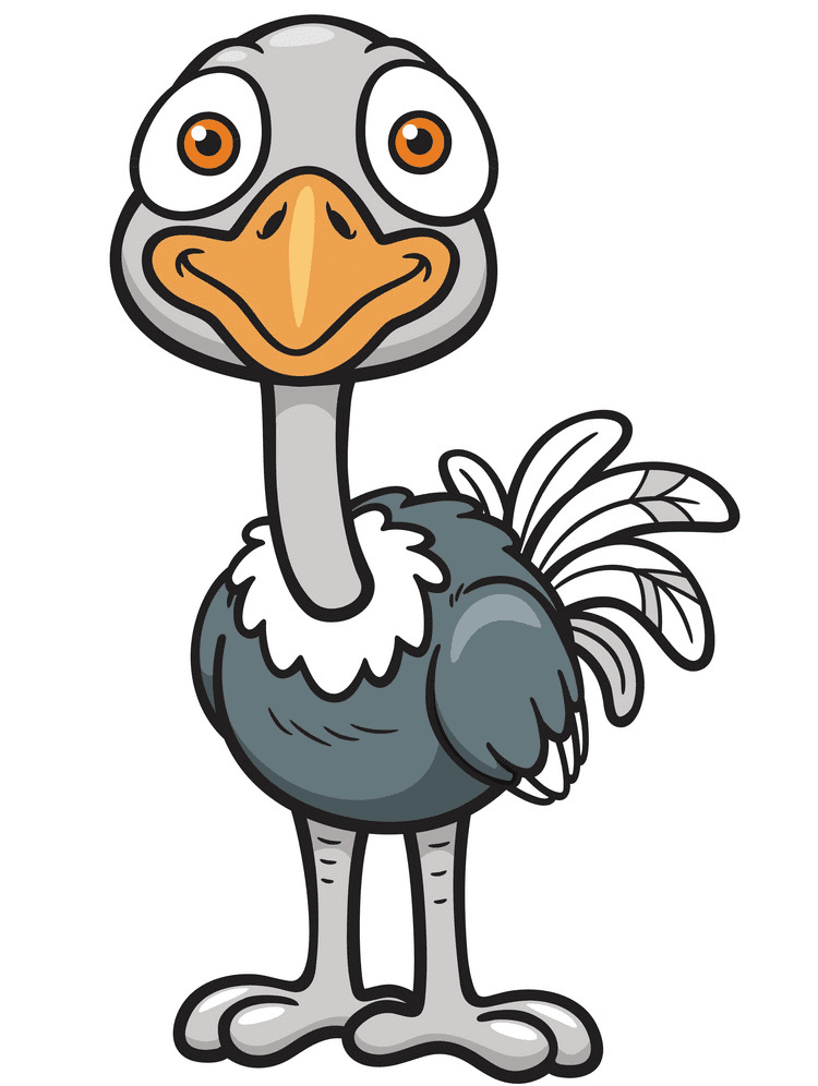 Cute Ostrich Clipart