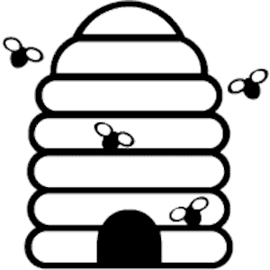 Download Beehive Clipart Black and White
