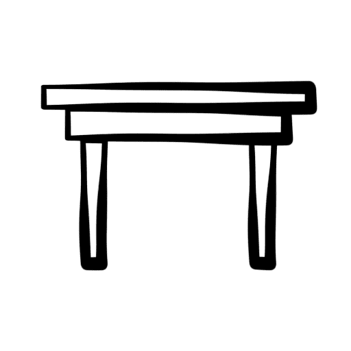 Download Table Black and White Clipart