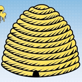 Free Beehive Clipart Image