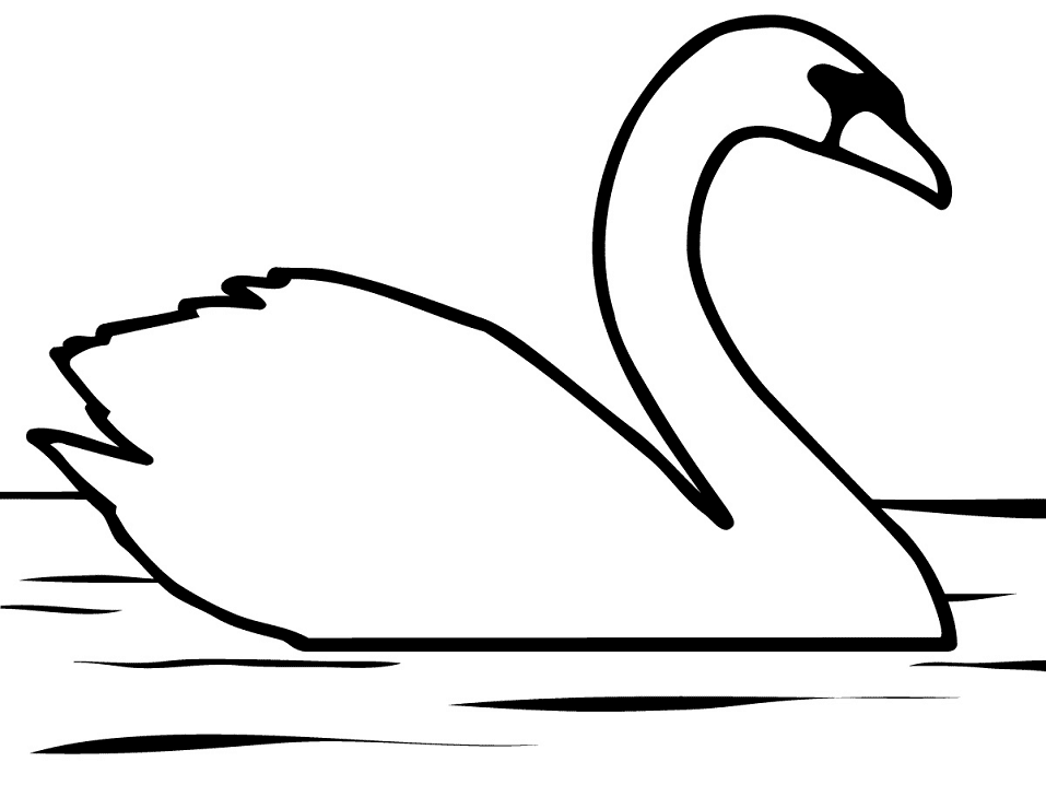 Free Swan Clipart Black And White