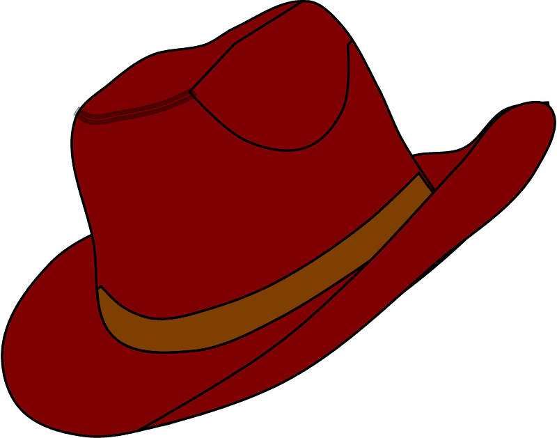 Red Cowboy Hat Clipart Transparent