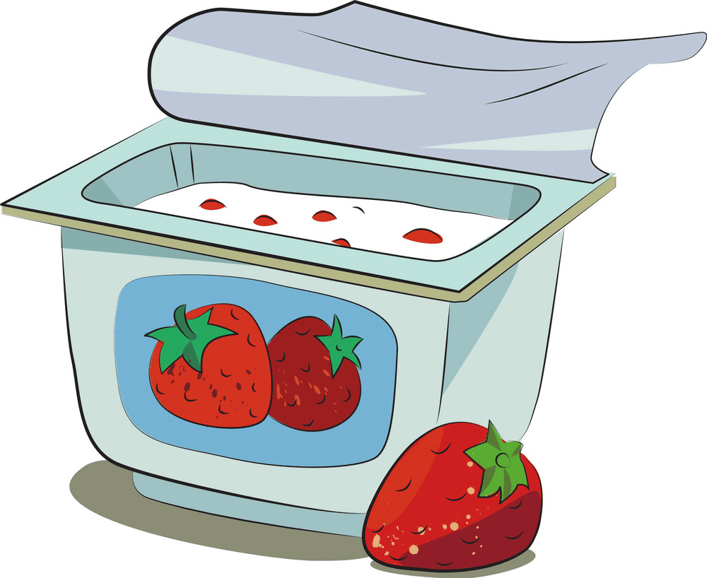 Strawberry Yogurt Clipart For Free