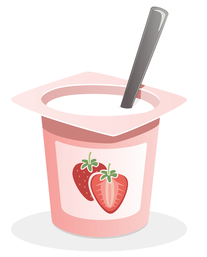 Strawberry Yogurt Clipart Free