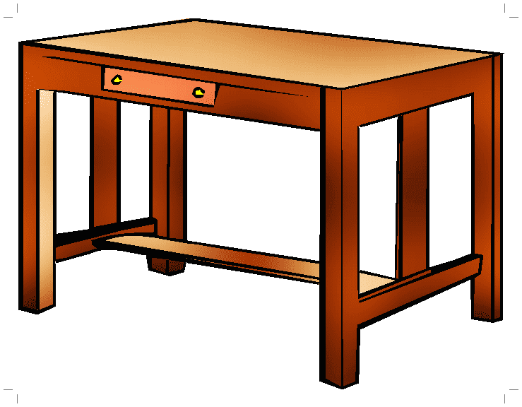Study Table Clipart