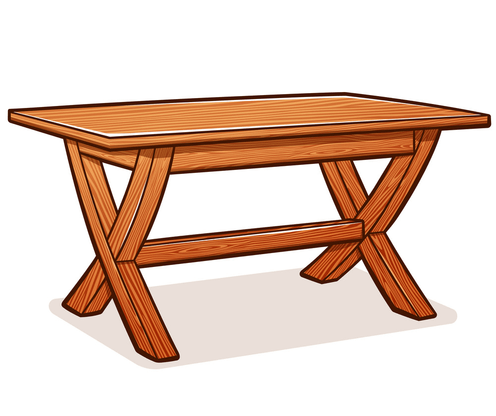 Wooden Table Clipart Png Free