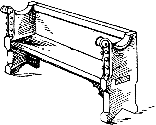 Bench Clipart Black and White