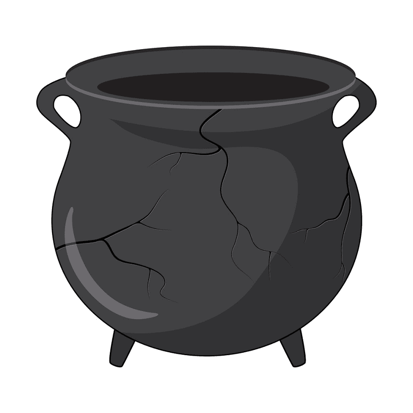 Broken Cauldron Clipart
