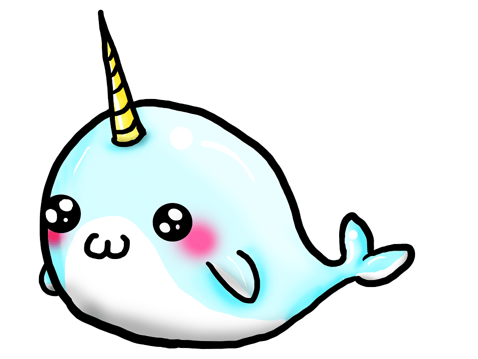 Cute Narwhal Clipart For Free