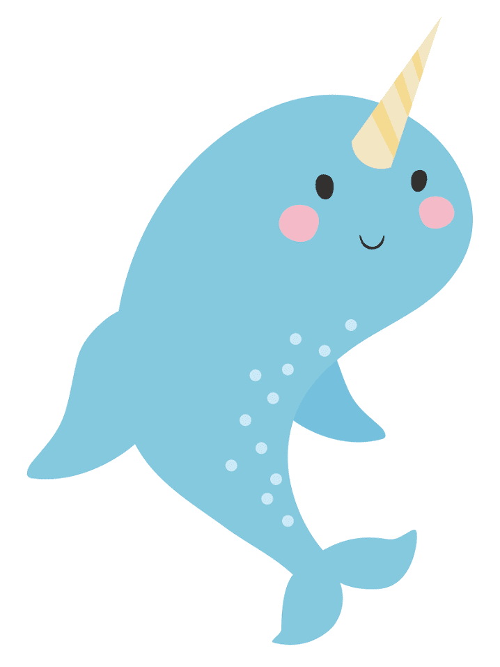 Cute Narwhal Clipart Free Image