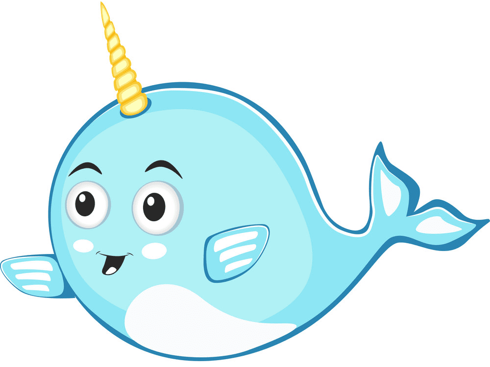 Cute Narwhal Clipart Png Download