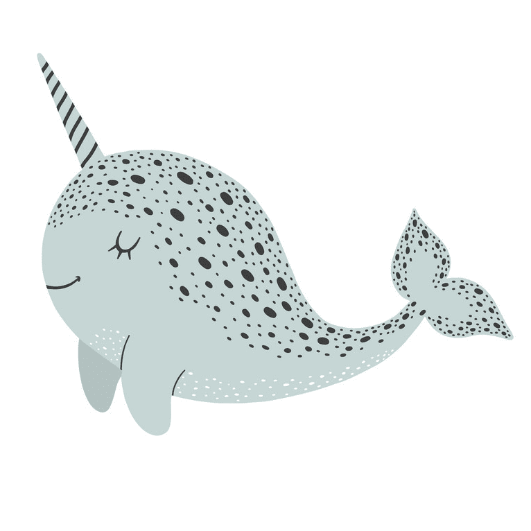 Cute Narwhal Clipart Png For Free