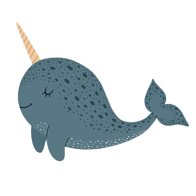 Cute Narwhal Clipart Png Free