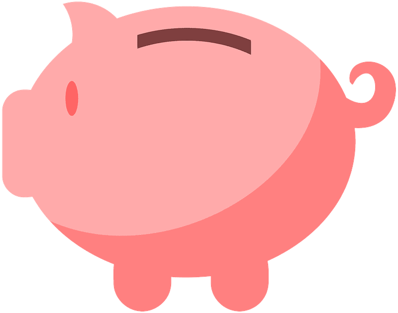 Cute Piggy Bank Clipart Transparent