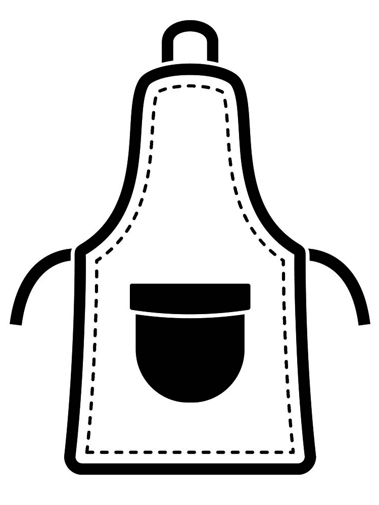 Download Apron Black and White Clipart