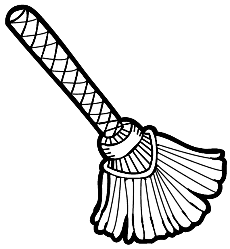 Download Broom Clipart Black and White