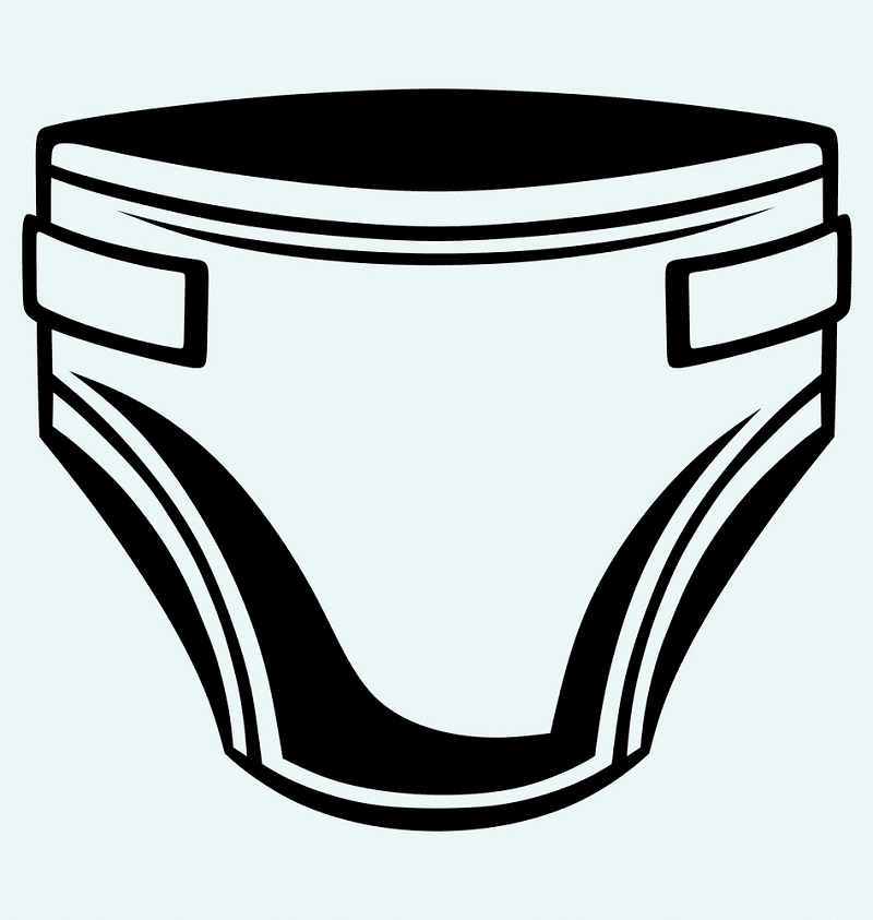 Download Diaper Clipart Black and White