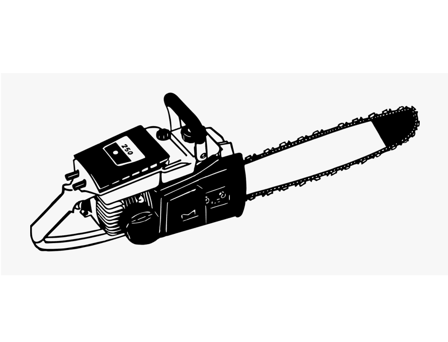 Free Chainsaw Clipart Black and White