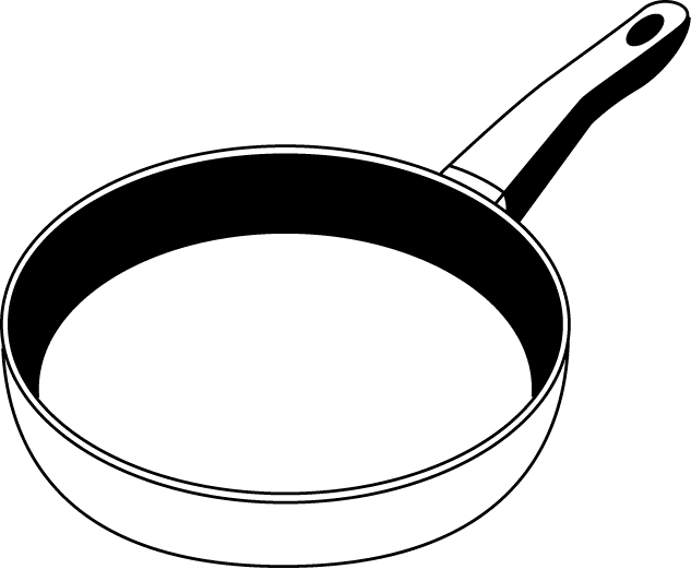 Free Pan Clipart Black and White