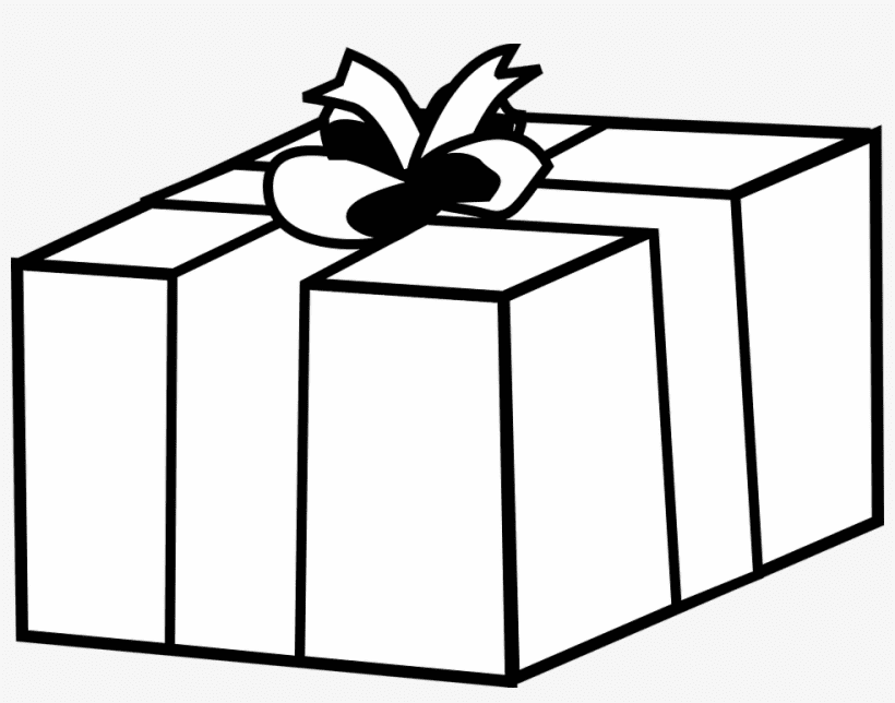 Free Present Black and White Clipart