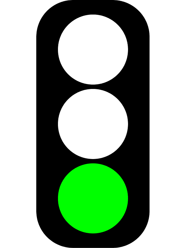 Green Traffic Light Clipart Transparent